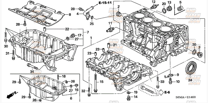 Honda OEM Oil Baffle Plate - Civic Type-R FD2 Type-R